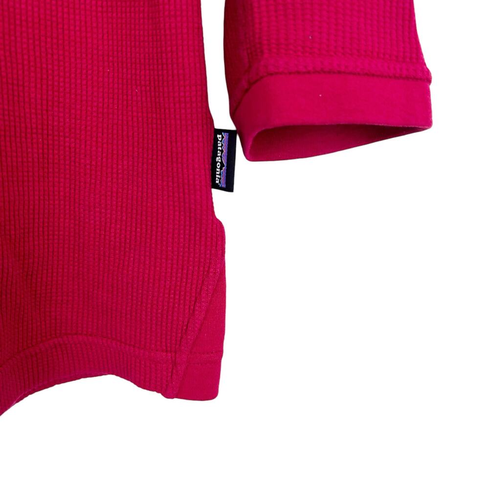 Patagonia Red Organic Cotton Thermal 3/4 Sleeve Shirt Sz XS - Picture 2 of 6
